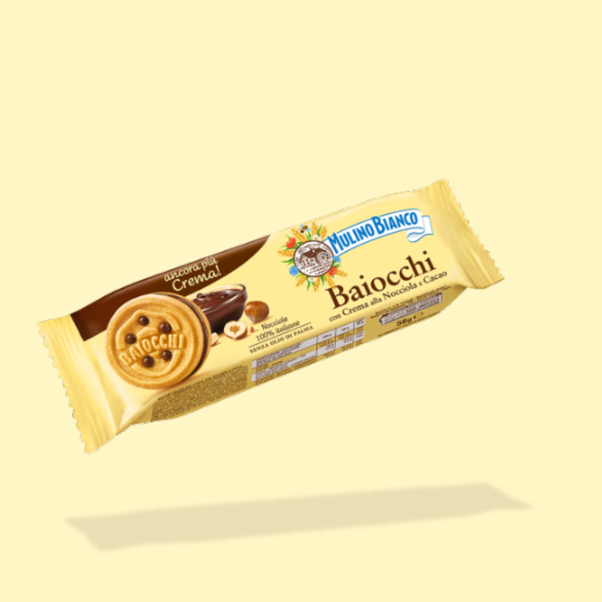 BAIOCCHI NOISETTES CHOCOLAT MULINO BIANCO ÉTUI 12x56g