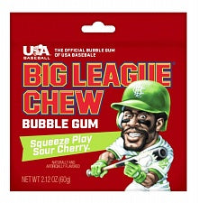 Big League Chew Bubble Gum Sour Cherry
