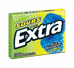 Extra Gum Sours Blue Raspberry
