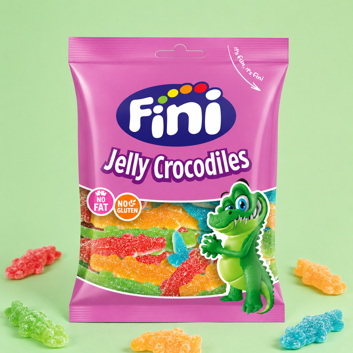 Crocodile candy halal fini | sachet 90g x 12p