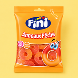 Anneaux Pêche - Fini-  sachet 90g x 12