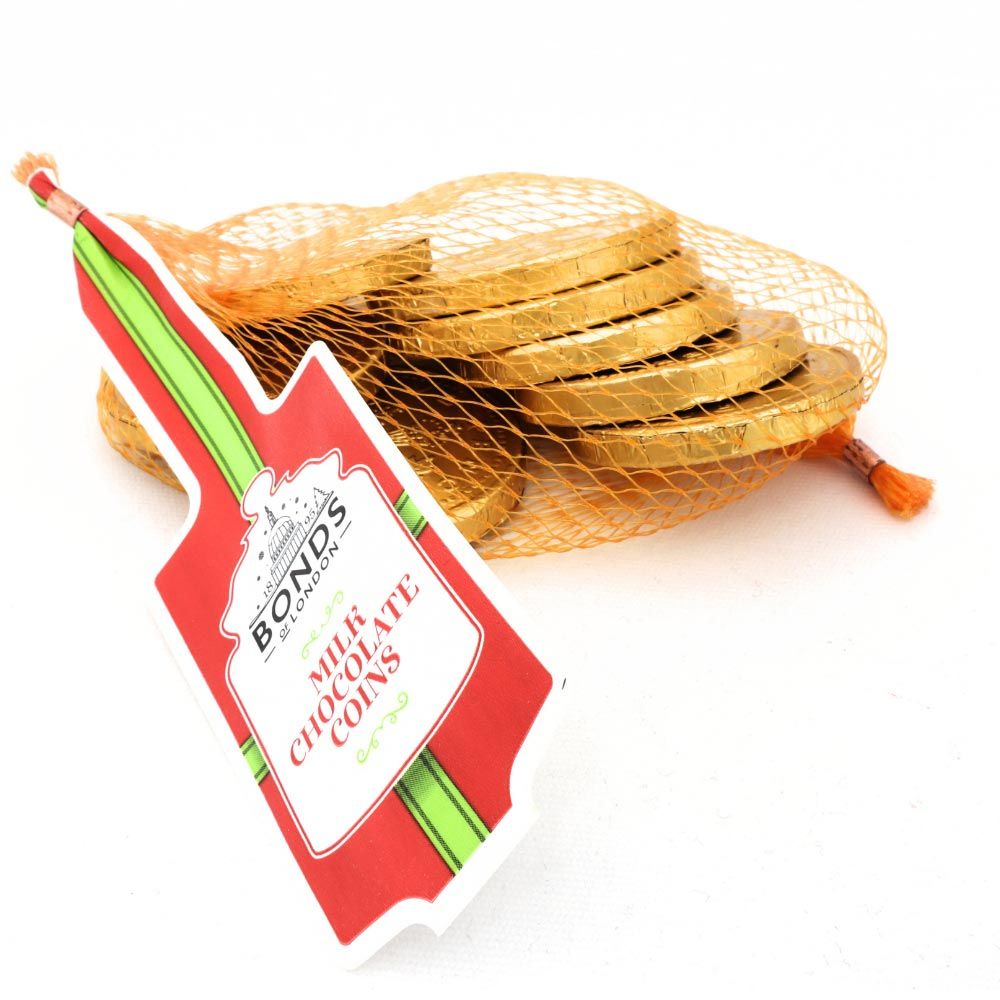 Bonds Net of Gold Milk Chocolate Coins - Chocolat de Noël - 52 x 75g (3,9kg)