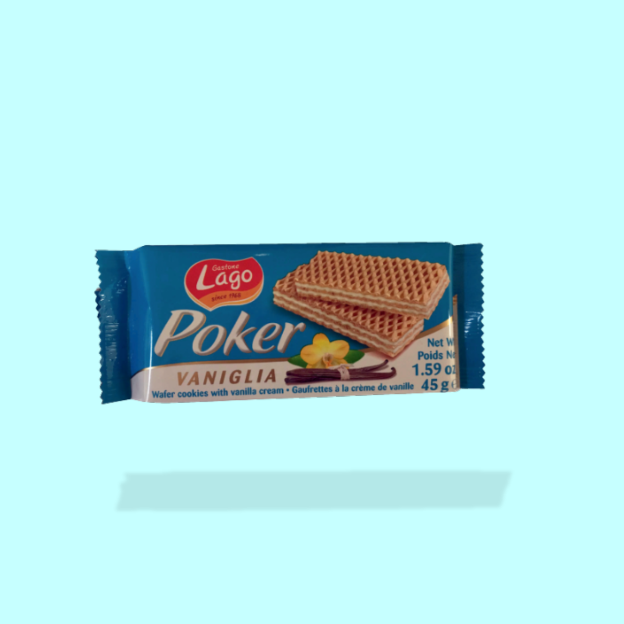 GAUFRETTES VANILLE POKER LAGO 20x45g