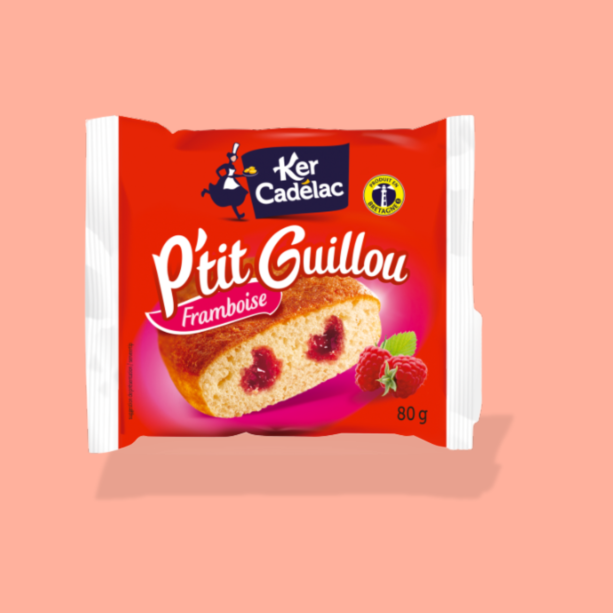 P'TIT GUILLOU FRAMBOISE KER CADELAC SACHET 28x80g