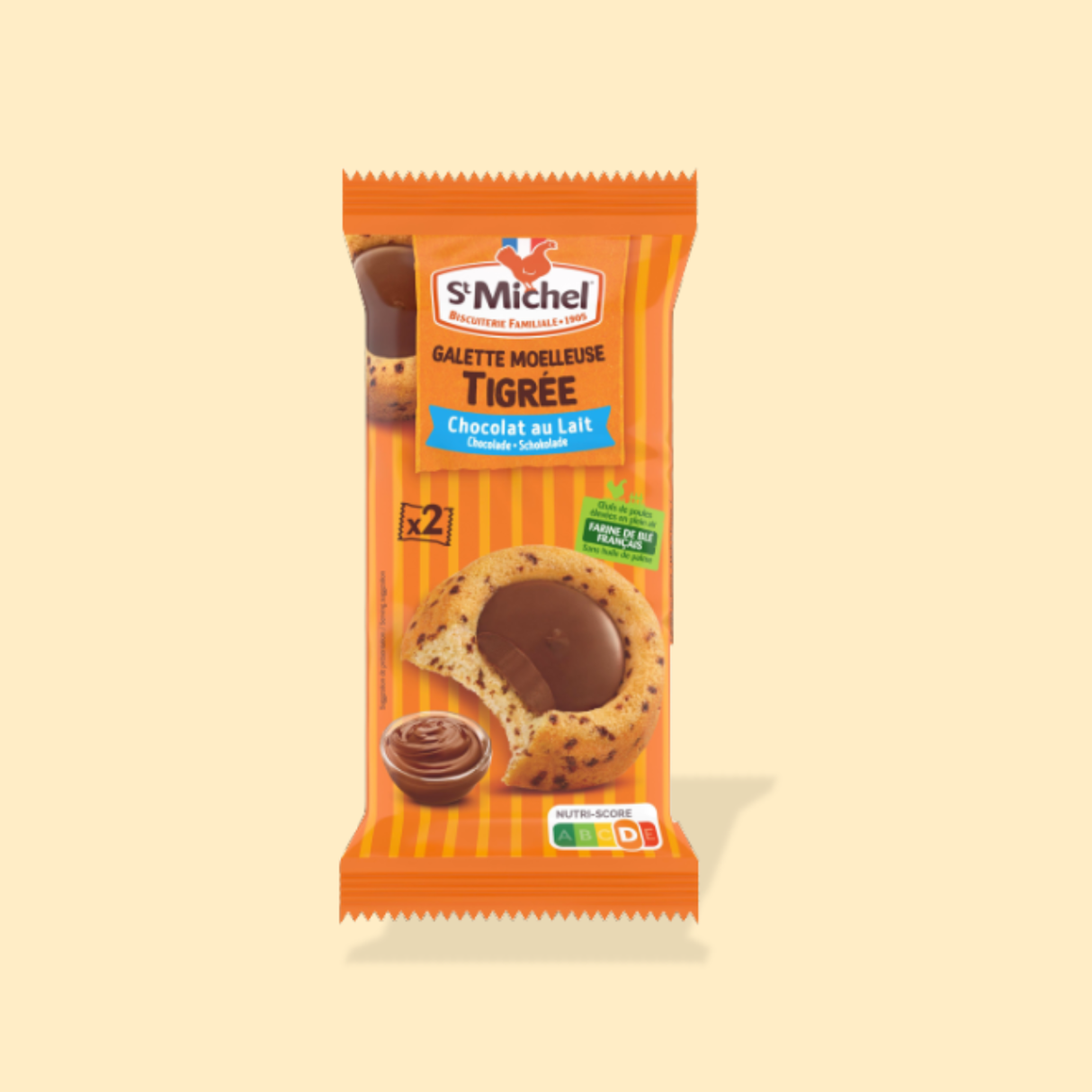 ST MICHEL GALETTE CHOCO TIGREE X2 60G/42